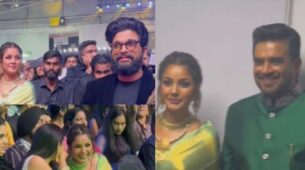 Viral Pics: Shehnaaz Gill sits next to Allu Arjun, spotted chilling with Sai Pallavi and R Madhavan at an award function