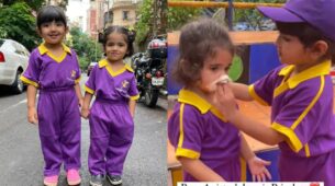 Viral Video: A video of an elder sister cleaning her little sister’s hand, fans and netizens lovestruck