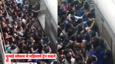 Viral Video: Women passengers ‘almost flying’ into Mumbai local train compartment