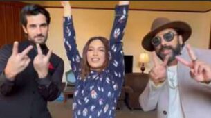 Watch: Bhumi Pednekar joins Aditya Seal and Bosco Martis for ‘Nachoge Toh Bachoge’ challenge, video goes viral
