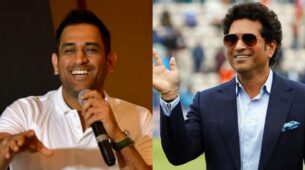 Watch: MS Dhoni calls Sachin Tendulkar his ‘childhood idol’, video goes viral