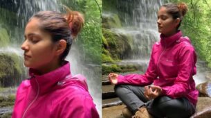 Watch: Rubina Dilaik meditates amidst waterfalls in hills post JDJ10 elimination