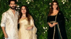 Watch: Varun Dhawan and Natasha Dalal arrive in style at Kriti Sanon’s Diwali bash, check out