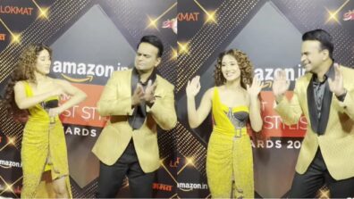 Watch: YRKKH diva Shivangi Joshi teaches anchor Siddharth Kannan how to dance on red carpet, see viral video