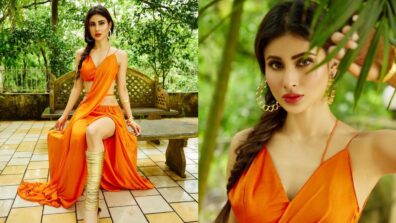 What A Diva: Mouni Roy burns internet in orange backless, plunging neckline outfit, we are sweating