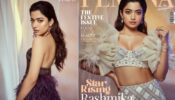 What A Diva: Rashmika Mandanna is sending positive vibes in purple fluffy backless outfit, kills it with sensuous expression