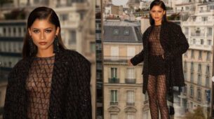 Zendaya Looks Breathtaking In A Sheer Bodysuit As She Appears At Paris Fashion Week