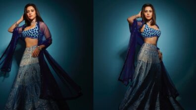 Nushrratt Bharuccha picks radiant Manish Malhotra blue embellished lehenga