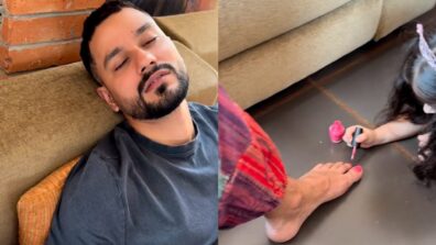 Watch: Inaaya Naumi paints unaware Kunal Kemmu’s toenails, Soha Ali Khan says ‘Mid-morning naps can be hazardous’