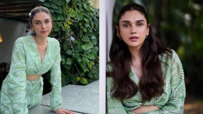 Aditi Rao Hydari Nails The Green Monochrome Outfit Stealing Hearts Of Her Fans