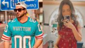 Aly Goni looks dope hot in blue jersey and black shades, Jasmin Bhasin busy taking pictures