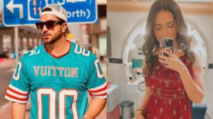 Aly Goni looks dope hot in blue jersey and black shades, Jasmin Bhasin busy taking pictures