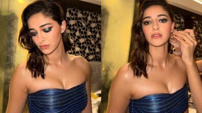 Ananya Panday Gives BTS Of Her Hottest Blue Metallic Bralette With A See-through Skirt Look For Ramp