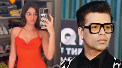 Ananya Panday glams up in bold orange bodycon mini dress for Karan Johar’s dinner bash