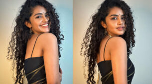 Anupama Parameswaran Looks Fiery Hot In Black Saree