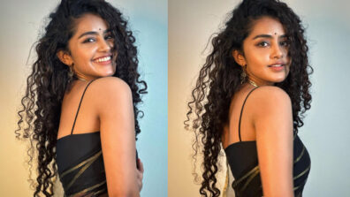 Anupama Parameswaran Looks Fiery Hot In Black Saree