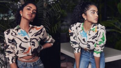 Anupama Parameswaran Looks Lovely In A Printed Shirt And Gave Stunning Poses