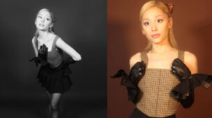 Ariana Grande curates classic baby doll look in checkered top and pleated mini skirt