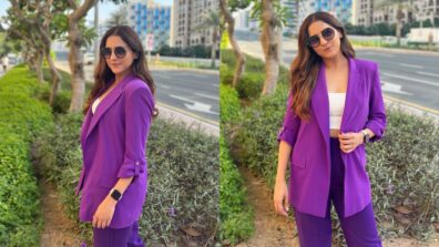 Hello Habibi: Neeti Mohan Smears Dubai In Purple, Looks Bossy In Pant Suit