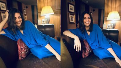 Punjabi actress Himanshi Khurana spruces glam in royal blue jumpsuit, see pics