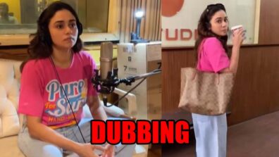 Back to Work: Amruta Khanvilkar shares BTS moment from dubbing studio, check now