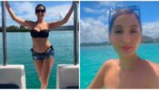 Beach Girl Nora Fatehi Looks Hot In Black Bralette With Denim Hot Pants