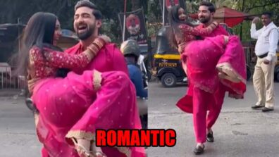 Bhagya Lakshmi actor Rohit Suchanti lifts co-star Aishwarya Khare in his arms, check viral romantic video