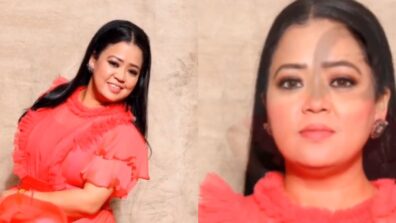 Bharti Singh Looks Glamorous In Pink Layered Gown