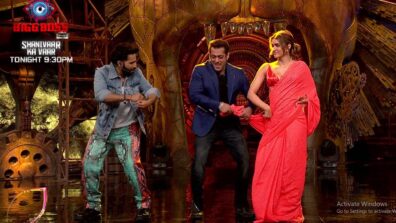 Bigg Boss 16: Varun Dhawan, Kriti Sanon teach Thumkeshwari steps to Salman Khan