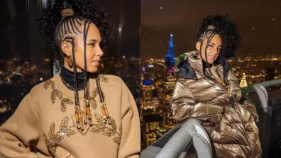 Check Out: Alicia Keys Flaunts Her Stunning Dreadlocks From The Top Of Emire State Building In New York City