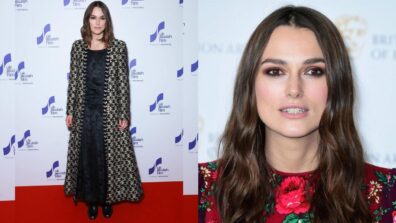 Check Out: Keira Knightley Serves Glamourous Looks In A Black Dress And Printed Overcoat As She Attends The Jewish Film Festival