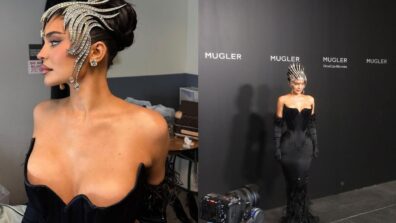 Check Out: Kylie Jenner Seems Like A Witchy Queen In A Stunning Corset Gown And Embellished Diamond Crown At The Mugler Couturissime Exhibition