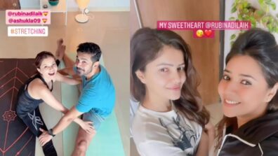 Couple Goals: Rubina Dilaik and Abhinav Shukla pose together with yoga trainer, internet is in awe