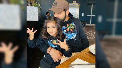 Cuteness Overload: Rohit Sharma twins with daughter in black hoodie, see pics