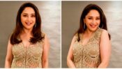 Dance Icon Madhuri Dixit Looks Phenomenal In Golden Lace Outfit