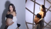 Debina Bonnerjee drops in ‘sassy mama’ goals in tube top and white shirt with thigh-high stockings