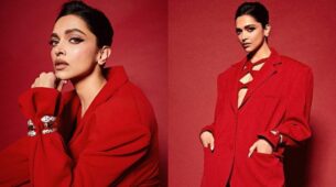 Deepika Padukone’s Heart-Robbing Looks In Red Hot Suit 