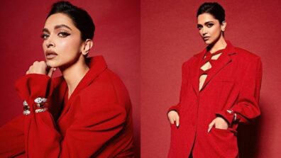 Deepika Padukone’s Heart-Robbing Looks In Red Hot Suit 