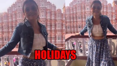 Devoleena Bhattacharjee holidays in Jaipur, enjoy views of Hawa Mahal