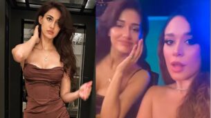 Disha Patani Looks Hot In Brown Corset Mini Dress At MMA With Krishna Shroff