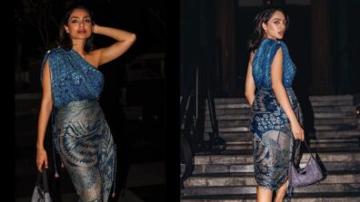 Dripping Over Sobhita Dhulipala’s Printed Blue Silk Wrap Dress; Dramatic Bold Eyes Grabs Attention