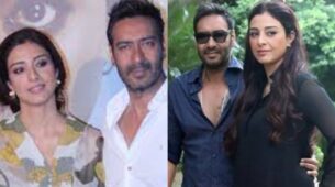 Drishyam 2: Tabu and Ajay Devgn spotted in Mumbai in glamorous avatars, watch video