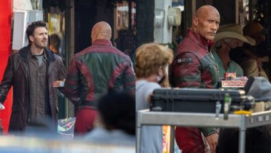 Dwayne Johnson And Chris Evans Seen In Fine Leather Outfits On The Sets Of “RED ONE”, Take A Look