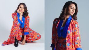 Erica Fernandes plays on with ‘colour-pop’ decking up in floral kurta set, see pics