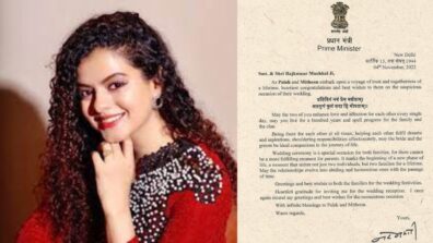 Palak Muchhal Thanks Narendra Modi For His Heartfelt Warm Wishes Through A Letter For Her Wedding
