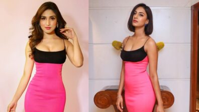 Fashion Battle: Donal Bisht Or Erica Fernandes: Who Wore The Vibrant Pink With Black Detailing Body Hugging Gown Better?