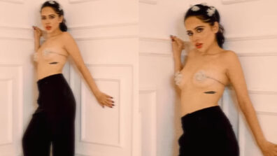 Fashion Diva Urfi Javed Goes Nude Wearing Black Palazzo Pants