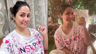 “Fight the difficult times”, Hina Khan toasts to ‘life’ with champagne, see pics