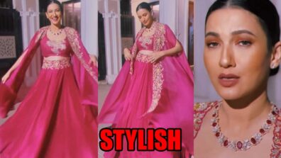 Gauahar Khan’s Pink Embroidered Lehenga Is Perfect For This Wedding Season