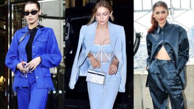 Gigi Hadid, Bella Hadid, And Zendaya Coleman: Top Models Embracing The Blue Hue Pantsuits Like A Boss